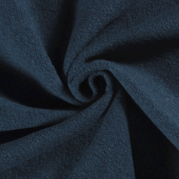 Wool Boucle fabric Unicolour Steel Blue