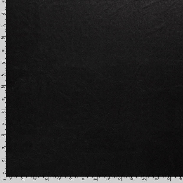 Suede leather fabric Unicolour Black