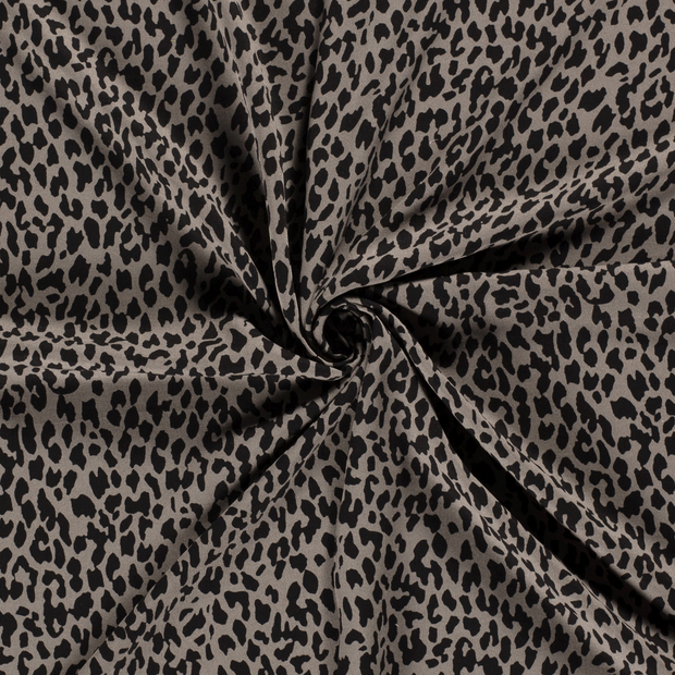 Viscose Twill fabric Light Grey printed 