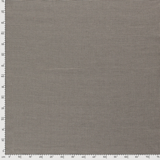 Gabardine Stretch fabric Pied de poule White