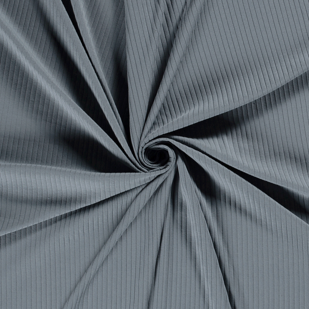 Rib Jersey fabric Steel Blue 