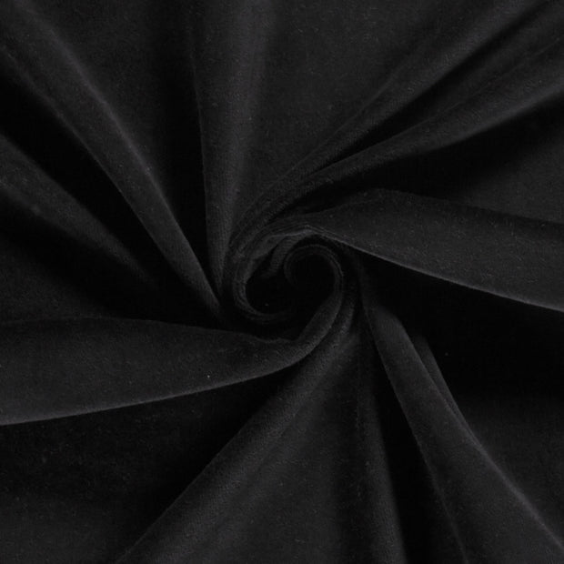 Nicky velours fabric Unicolour Black