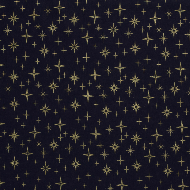 Cotton Poplin fabric Christmas stars 