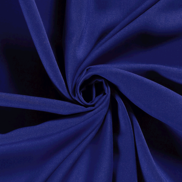 Popeline de Viscose tissu Unicolore Cobalt