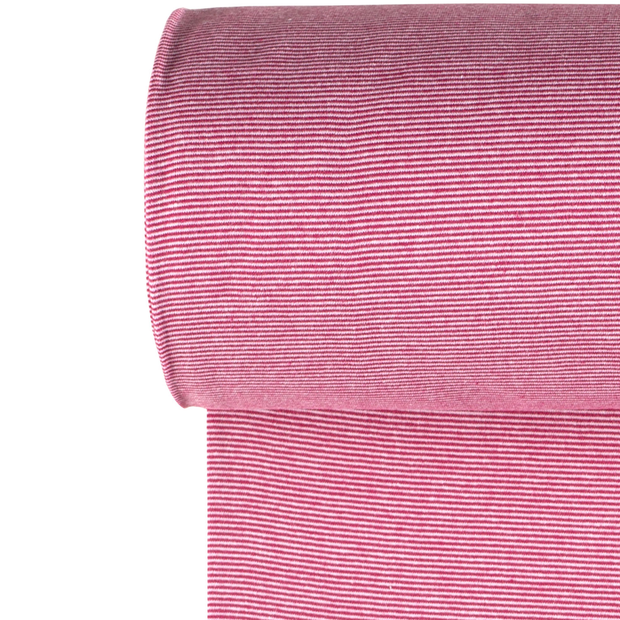 Cuff Material Yarn Dyed fabric Stripes Fuchsia