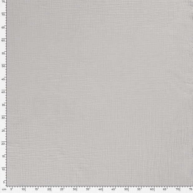 Muslin Triple Layer fabric Unicolour Light Grey