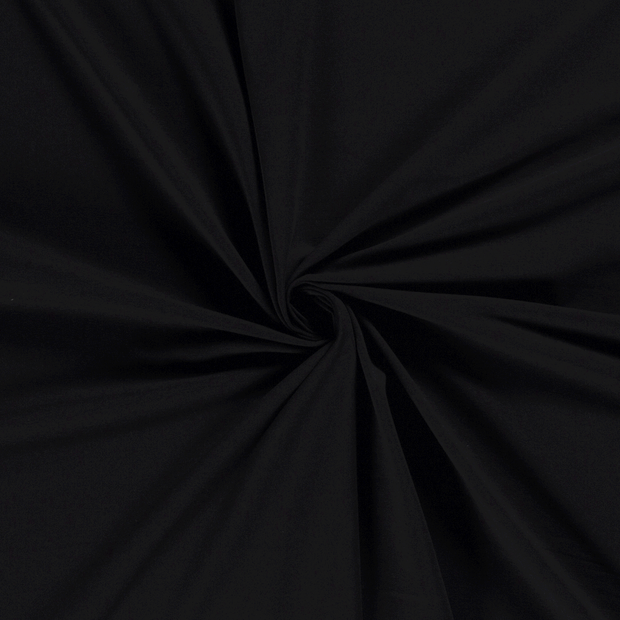 Jersey de Coton tissu Noir 