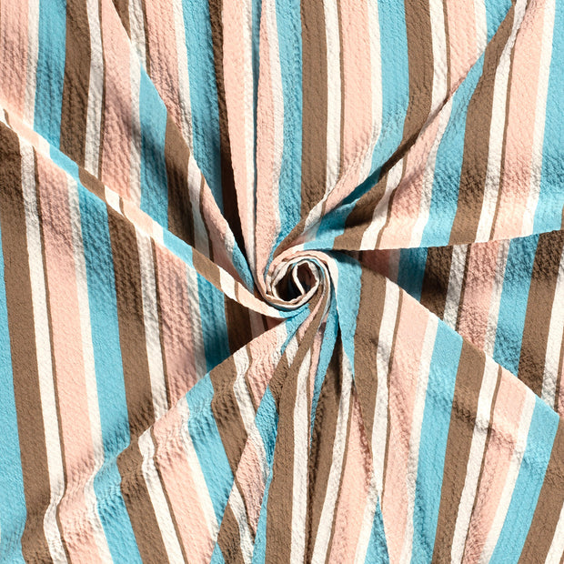 Viscose Bubble fabric Baby Blue printed 