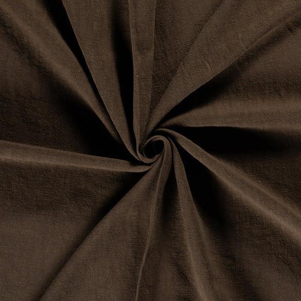 Ramie Linen fabric Brown stone washed 