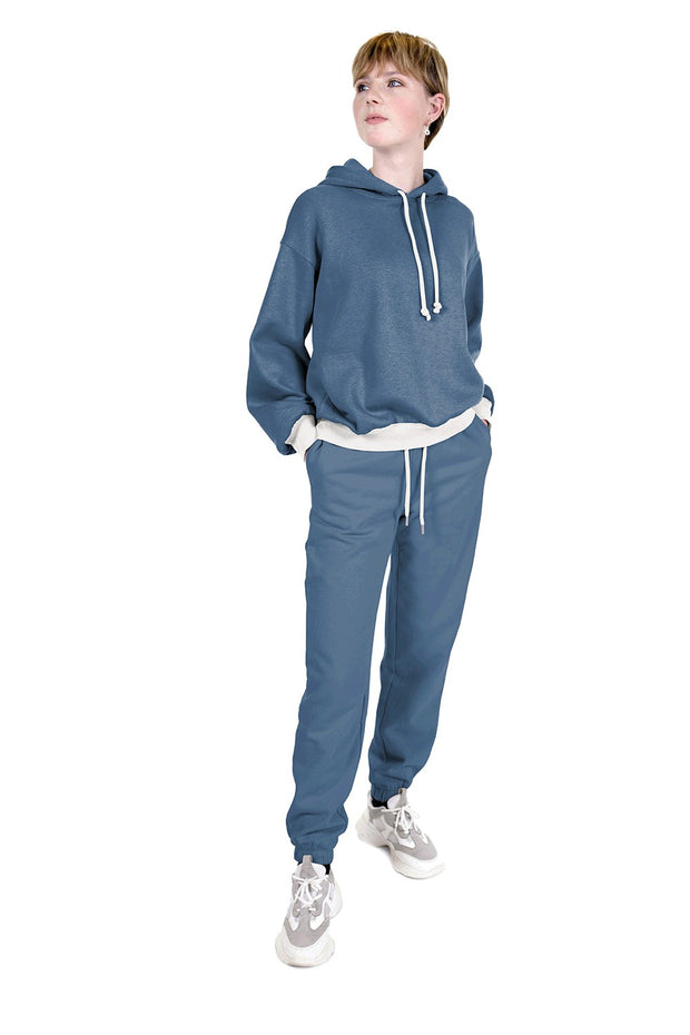 Jogging tissu Unicolore Indigo