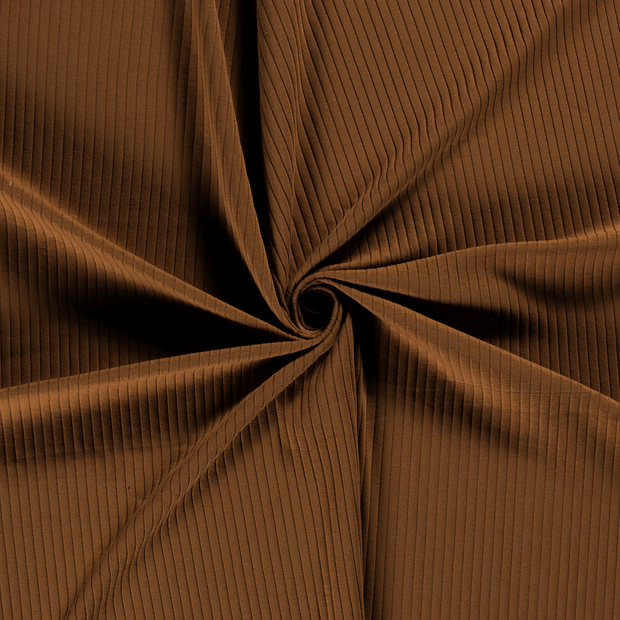Rib Jersey fabric Brown 