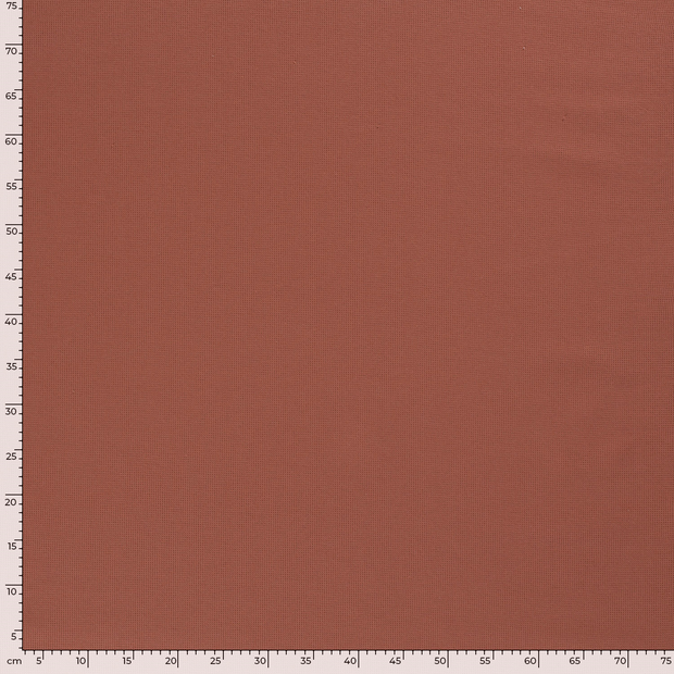 Gauffré Jersey tissu Unicolore Bois Rouge