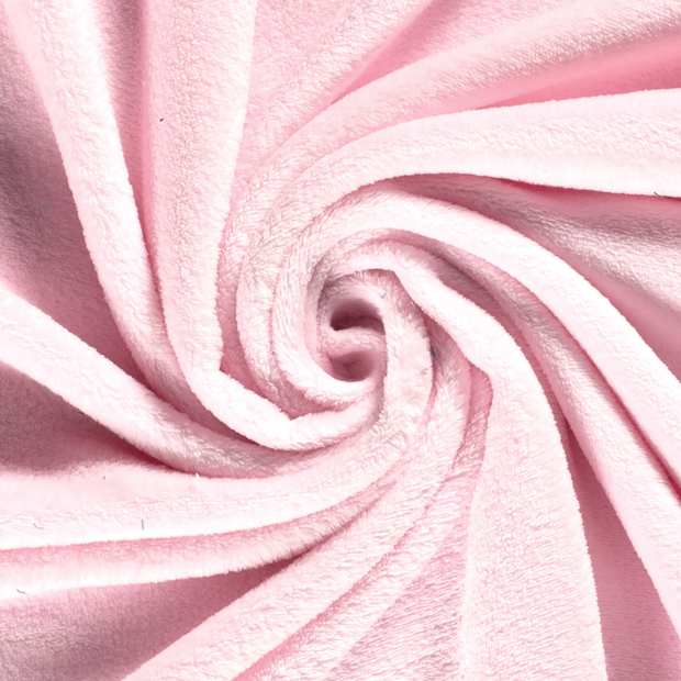 Coral Fleece fabric Unicolour Light Pink
