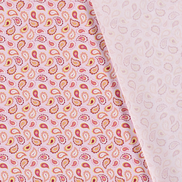 Cotton Poplin fabric Paisley printed 