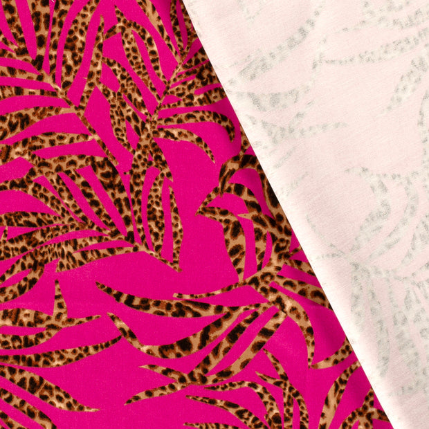 Cotton Satin fabric Panther printed 