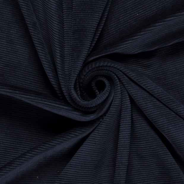 Nicky Velours Rib fabric Unicolour Navy