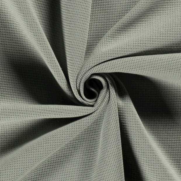 Knitted Waffle fabric Unicolour Dark Mint