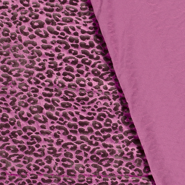 Velvet fabric Panther embossed 