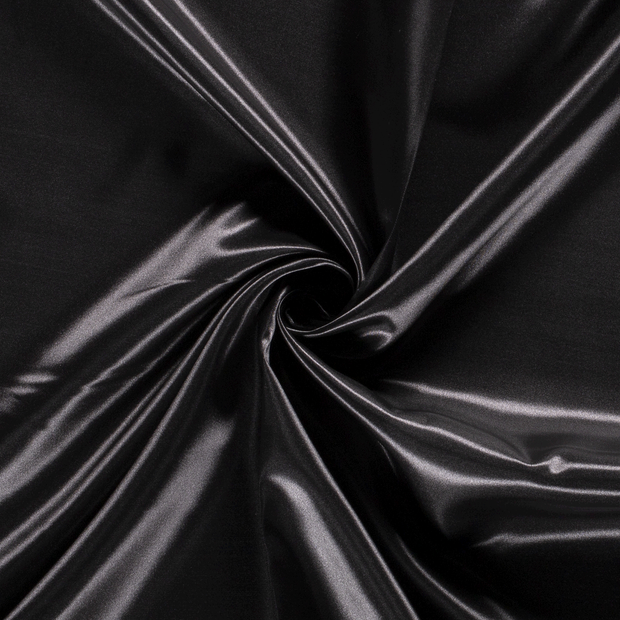 Satin tissu Unicolore Noir