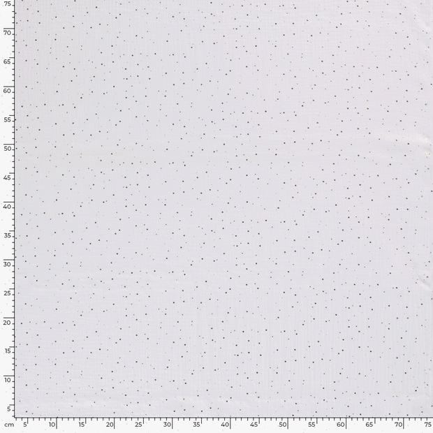 Muslin fabric Dots Optical White