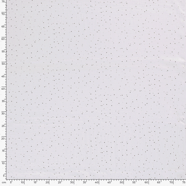 Double gaze tissu pois Blanc optique