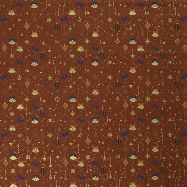 Cotton Poplin fabric Brique 