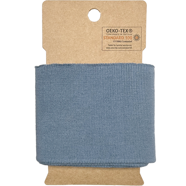 Cuff 1x1 fabric Unicolour Indigo