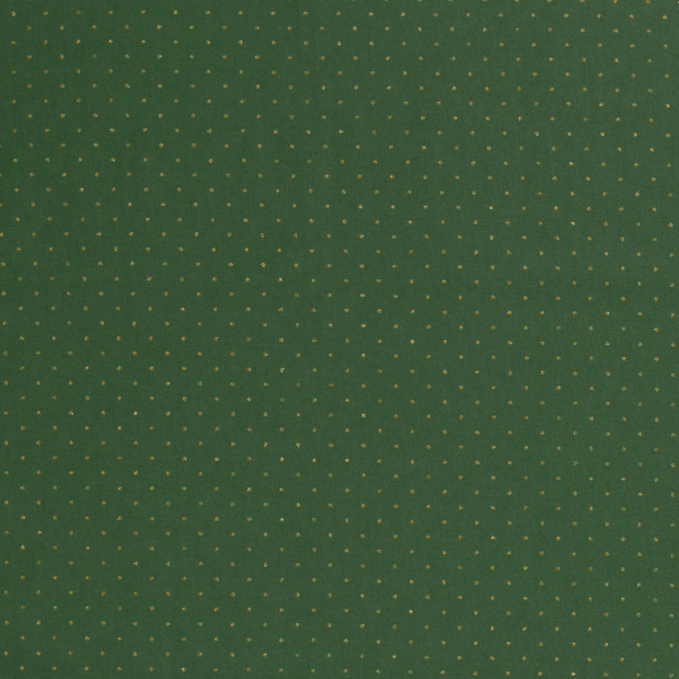 Algodón Popelina tela dots de Navidad Forest Green
