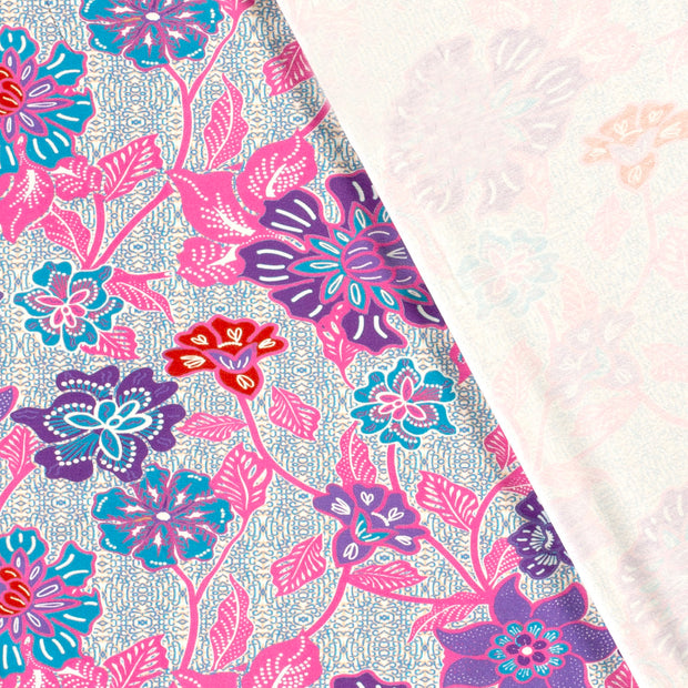 Jersey de Coton tissu fleurs imprimé numérique 