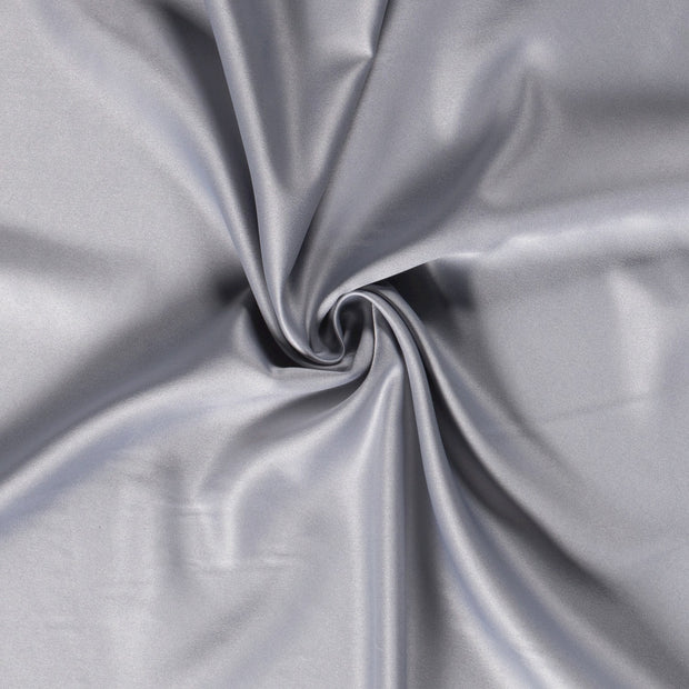 Satin tissu Unicolore Argent