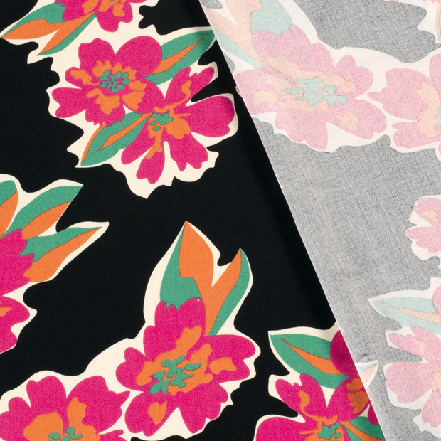 Viscose Twill fabric Abstract printed 