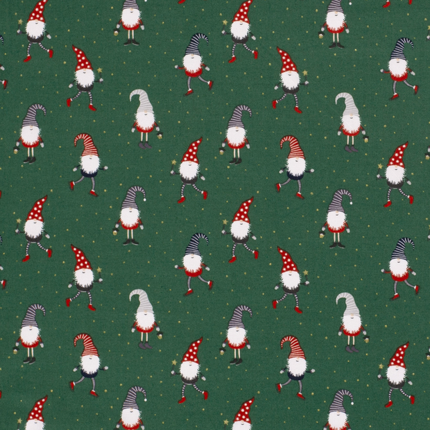 Cotton Poplin fabric Christmas Green