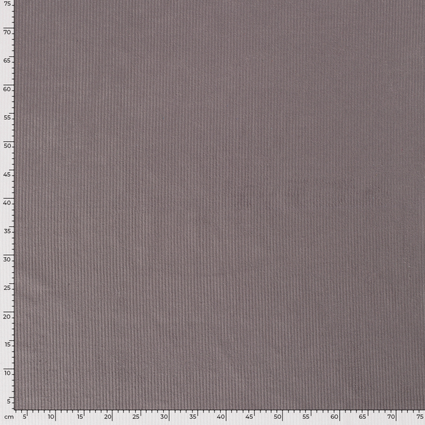 Velours Côtelé 4.5w tissu Unicolore Gris taupe