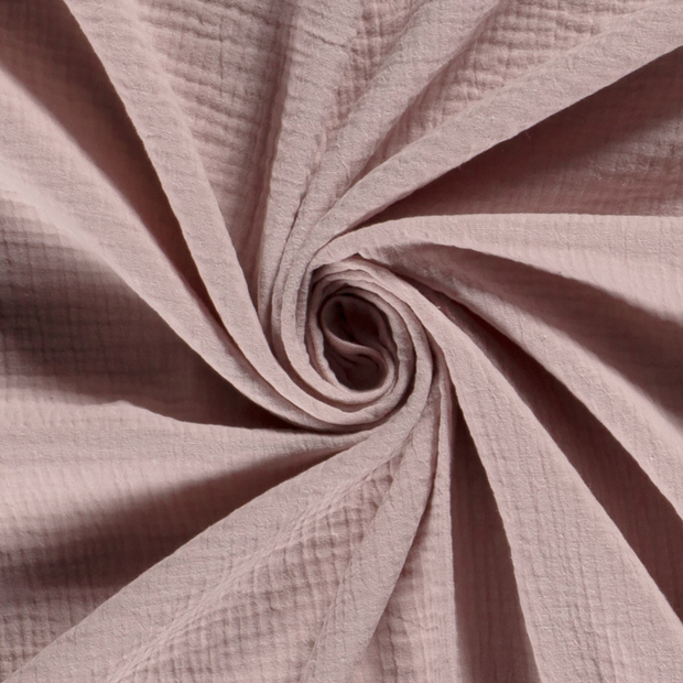 Muslin fabric Unicolour Old Pink
