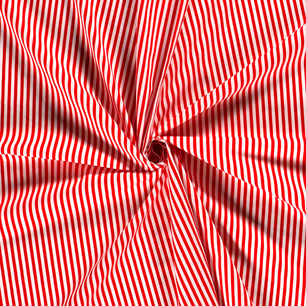 Popeline de Coton tissu Rouge imprimé 