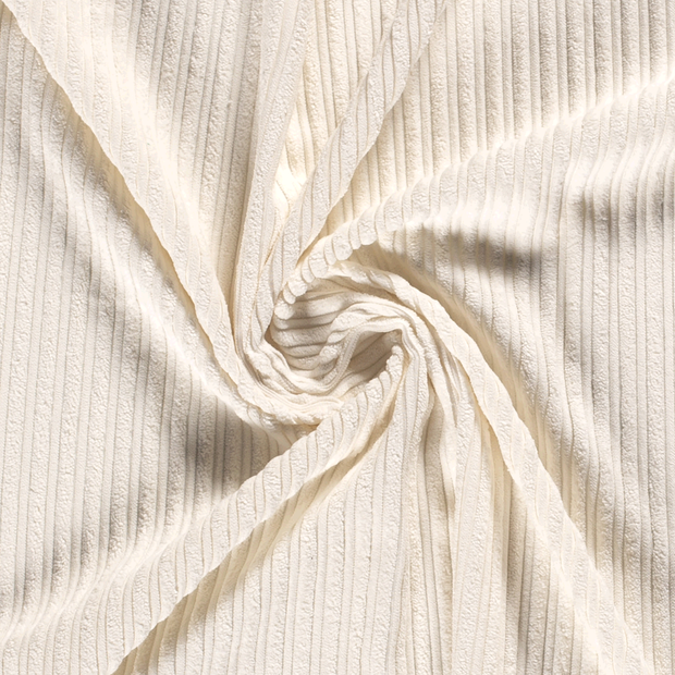 Corduroy 4.5w fabric Unicolour Off White