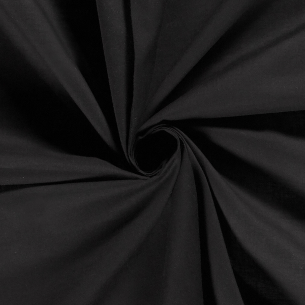 Voile fabric Unicolour Black