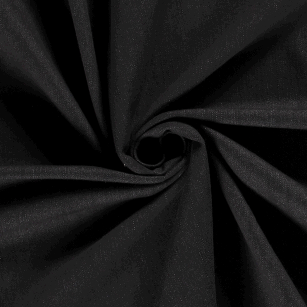 Denim Stretch tissu Unicolore Noir