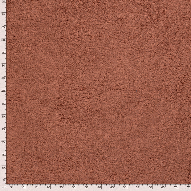 Sherpa Fleece fabric Unicolour Redwood