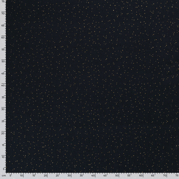 Muslin fabric Dots Navy
