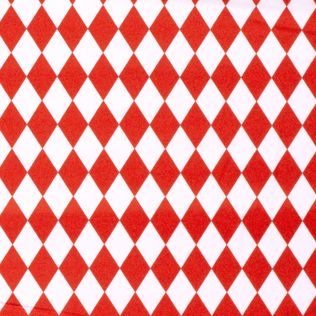 Power Stretch fabric Checks Red