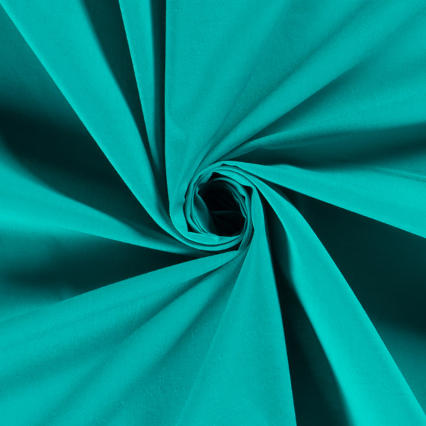 Voile fabrik Uni Turquoise