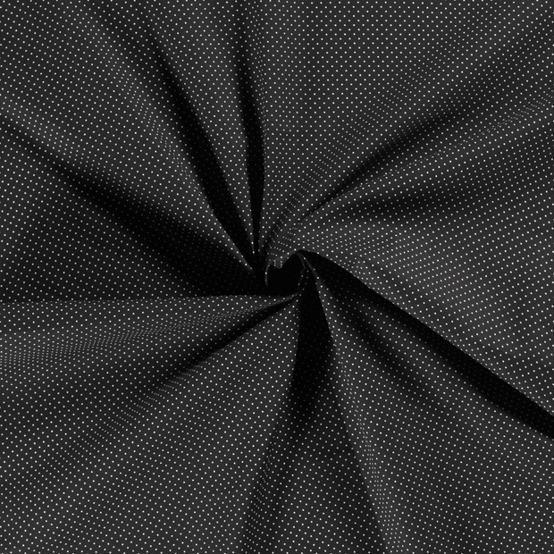 Cotton Poplin fabric Black printed 