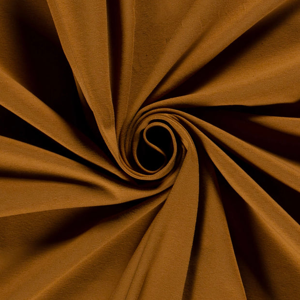 Cotton Jersey fabric Unicolour Caramel