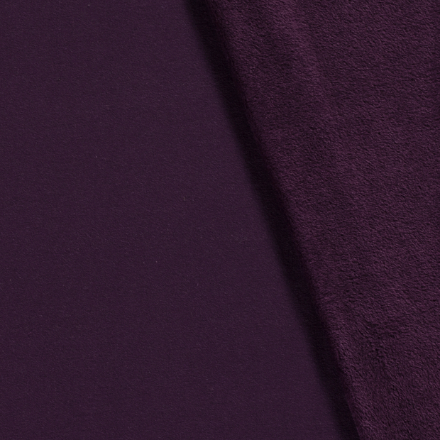 Alphen Fleece fabric Unicolour Purple