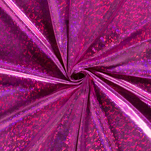 Lamé fabric Fuchsia foiled 