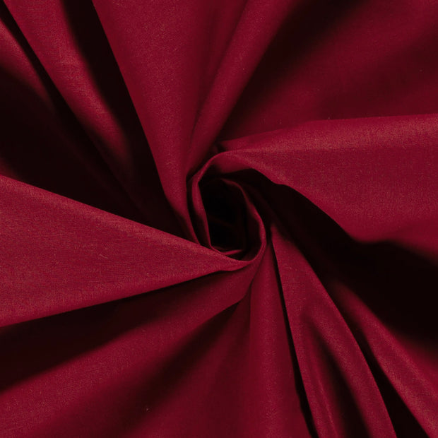 Cretonne tissu Unicolore Rouge Bordeaux
