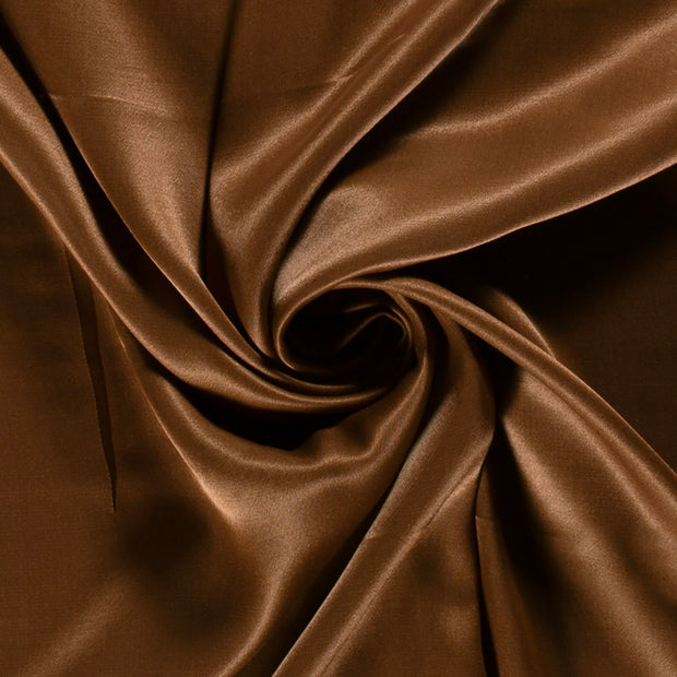 Viscose Satin fabric Unicolour Brown