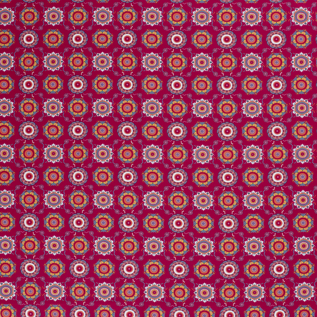 Cotton Poplin fabric Wine red matte 