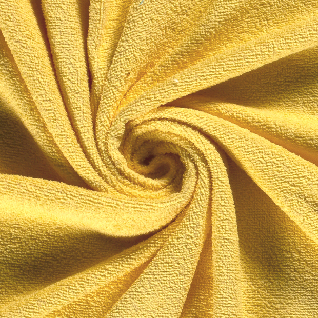 Terry Towelling fabric Unicolour Yellow